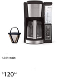 Ninja 12-Cup Programmable Coffee Maker with Classic and Rich Brews, 60 oz. Water Reservoir, and Thermal Flavor Extraction CE201 , Black/Stainless Steel