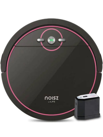 NOISZ by ILIFE S5 Robot Vacuum Cleaner, ElectroWall, Tangle-Free Suction Port, Quiet, Automatic Self-Charging Ideal for Pet Care, Hard Floor and Low Pile Carpet, Black