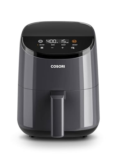 "COSORI Air Fryer, Small 4-in-1 AirFryer Perfect for Simple Meals, Snacks and Easy to Reheat Leftover to Crispy, 2.1Qt Capacity, 97% Less Oil, 30 In-App Recipes, Nonstick & Dishwasher Safe Basket" - ANM Liquidation