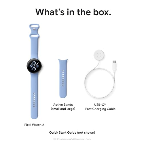 Google Pixel Watch 2 (Previous Model) with the Best of Fitbit - Heart Rate Tracking, Stress Management, Safety Features - Android Smartwatch - Matte Black Aluminum Case - Obsidian Active Band - WI-FI ANM Liquidation