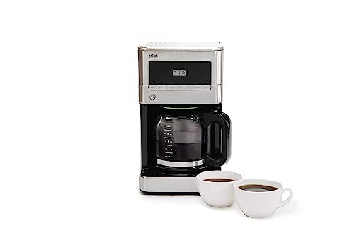 Braun KF7070 BrewSense Drip Glass Coffeemaker, 12 Cup, Stainless Steel - ANM Liquidation