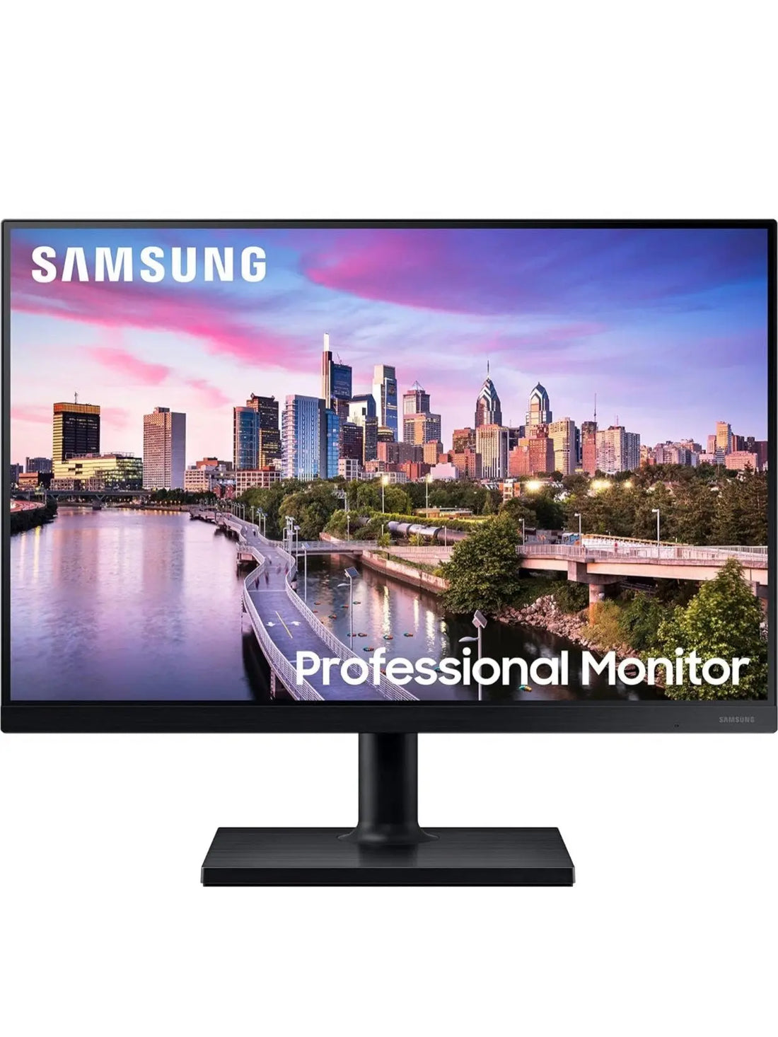 SAMSUNG FT45 Series 24-Inch WUXGA 1920 x 1200 Computer Monitor, 75Hz, IPS Panel, HDMI, DisplayPort, DVI, USB Hub, Built-in Speakers, Height Adjustable Stand, 3 Yr WRNTY LF24T454GYNXZA ,Black