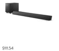 PHILIPS B5306 2.1-Channel Soundbar with Wireless Subwoofer & Roku TV Ready, Black - ANM Liquidation