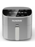 Nuwave Brio Plus 8 Qt Air Fryer, PFAS Free, New & Improved, Digital Touch Screen, Cool White Display, 50°F~400°F in Precise 5°, 5 Cook Functions, 100 Presets & 50 Memory, 3 Wattages 700, 1500, 1800 ANM Liquidation