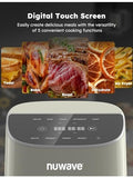 Nuwave Brio Plus 8 Qt Air Fryer, PFAS Free, New & Improved, Digital Touch Screen, Cool White Display, 50°F~400°F in Precise 5°, 5 Cook Functions, 100 Presets & 50 Memory, 3 Wattages 700, 1500, 1800 ANM Liquidation