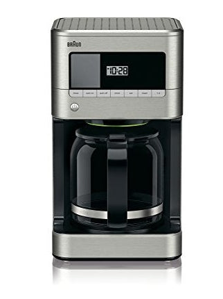 Braun KF7070 BrewSense Drip Glass Coffeemaker, 12 Cup, Stainless Steel - ANM Liquidation