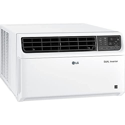 LG 18,000 BTU DUAL Inverter Smart Window Air Conditioner, 230V, Cools 1,000 Sq. Ft. for Bedroom, Living Room, Apartment, Ultra Quiet Operation, ENERGY STAR®, with LG ThinQ, Amazon Alexa & Hey Google ANM Liquidation