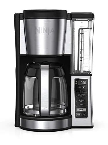 Ninja 12-Cup Programmable Coffee Brewer, 2 Brew Styles, Adjustable Warm Plate, 60oz Water Reservoir, Delay Brew - Black/Stainless Steel - ANM Liquidation