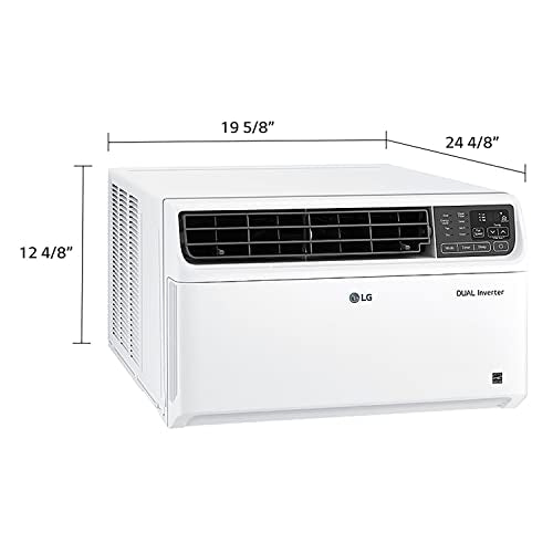 LG 18,000 BTU DUAL Inverter Smart Window Air Conditioner, 230V, Cools 1,000 Sq. Ft. for Bedroom, Living Room, Apartment, Ultra Quiet Operation, ENERGY STAR®, with LG ThinQ, Amazon Alexa & Hey Google ANM Liquidation