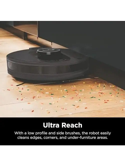 Shark AV2501S AI Ultra Robot Vacuum, with Matrix Clean, Home Mapping, 30-Day Capacity HEPA Bagless Self Empty Base, Perfect for Pet Hair, Wifi, Dark Grey