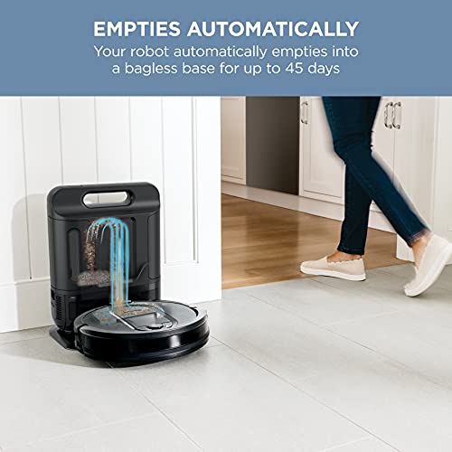 Shark RV2502AE AI Ultra Robot Vacuum with XL HEPA Self-Empty Base, Bagless, 60-Day Capacity, LIDAR Navigation, Smart Home Mapping, UltraClean, Perfect for Pet Hair, Compatible with Alexa, Black - ANM Liquidation