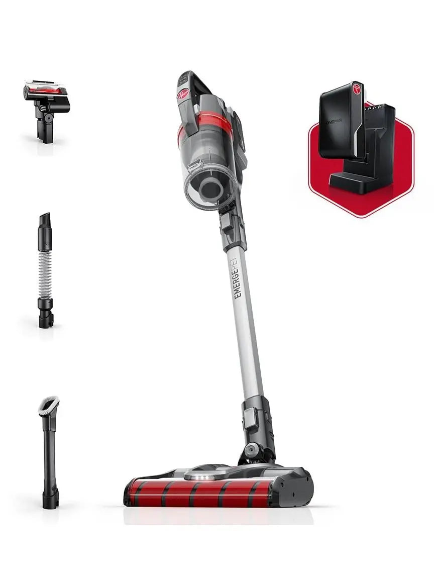 Hoover ONEPWR WindTunnel Emerge Pet Cordless Lightweight Stick Vacuum with All-Terrain Dual Brush Roll Nozzle, BH53602V, Silver