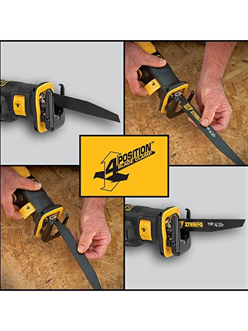 DEWALT 20V MAX* XR Reciprocating Saw, Compact, Tool Only (DCS367B), Black ANM Liquidation