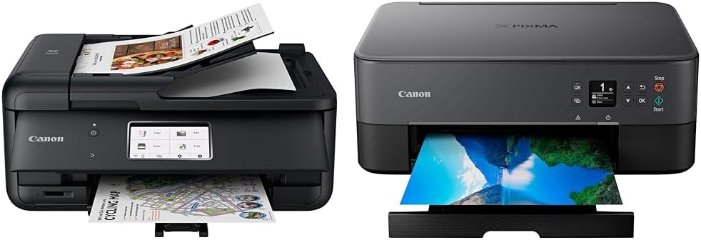 Canon PIXMA TR8620a - All-in-One Printer Home Office|Copier|Scanner|Fax|Auto Document Feeder | Photo, Document | Airprint (R), Android, Black, Works with Alexa ANM Liquidation