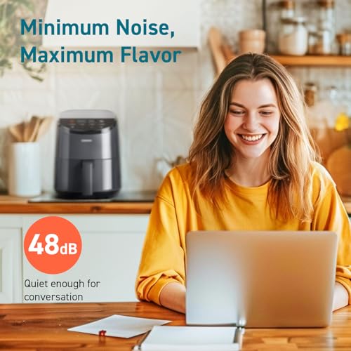 "COSORI Air Fryer, Small 4-in-1 AirFryer Perfect for Simple Meals, Snacks and Easy to Reheat Leftover to Crispy, 2.1Qt Capacity, 97% Less Oil, 30 In-App Recipes, Nonstick & Dishwasher Safe Basket" - ANM Liquidation