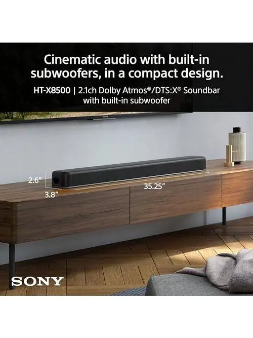 Sony HTX8500 2.1ch Dolby Atmos/DTS:X Soundbar with Built-in subwoofer, Black