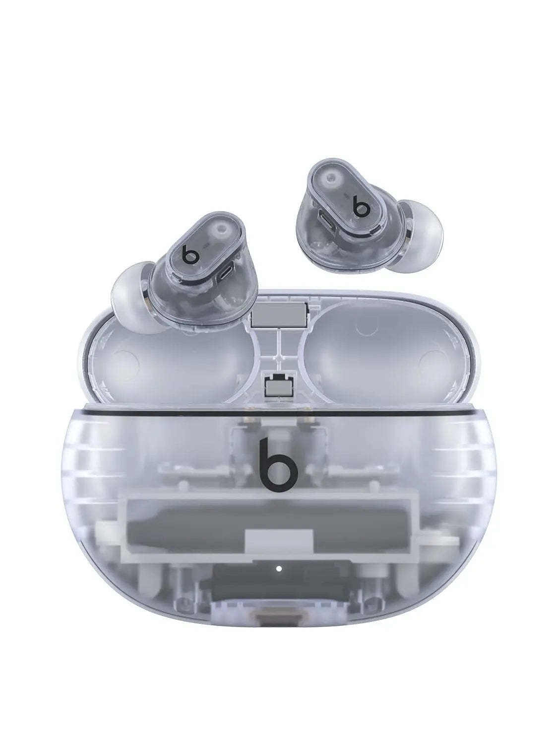 Beats Studio Buds + | True Wireless Noise Cancelling Earbuds, Enhanced Apple & Android Compatibility, Built-in Microphone, Sweat Resistant Bluetooth Headphones, Spatial Audio - Transparent - ANM Liquidation