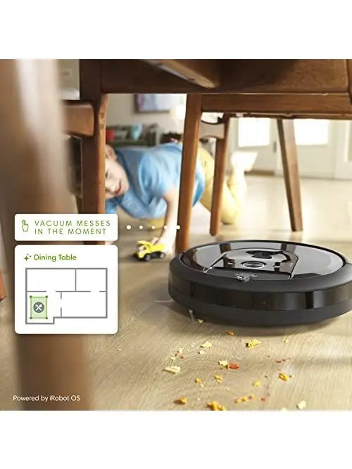 iRobot Roomba i7+ 7550 Robot Vacuum with Automatic Dirt Disposal - Empties Itself for up to 60 Days, Wi-Fi Connected, Smart Mapping, Works with Alexa, Ideal for Pet Hair, Carpets, Hard Floors