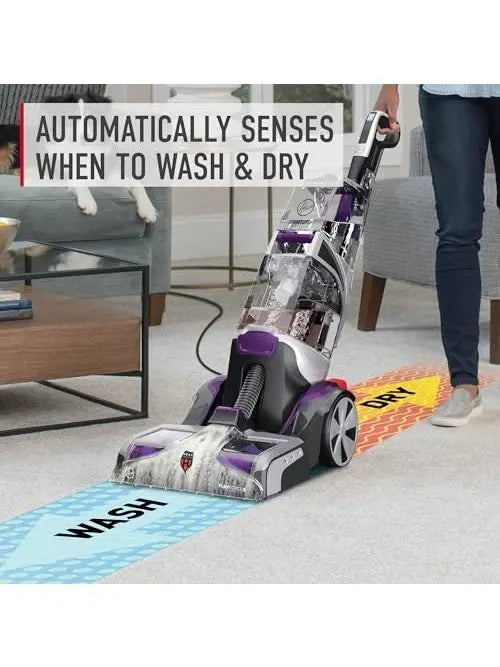 Hoover SmartWash Pet Automatic Carpet Cleaner Machine with Spot Chaser Wand, Deep Cleaning Shampooer, Carpet Deodorizer and Pet Stain Remover, FH53000PC, Purple