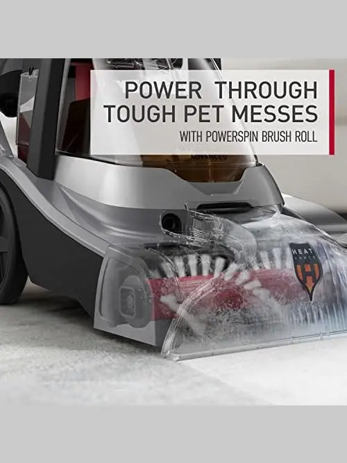 Hoover PowerDash Pet Advanced Compact Carpet Cleaner Machine with Above Floor Cleaning, for Carpet and Upholstery, Carpet Shampooer, Lightweight, Pet Stain and Odor Remover, FH55050PC, Grey