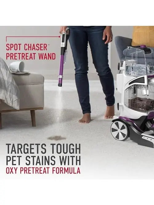 Hoover SmartWash Pet Automatic Carpet Cleaner Machine with Spot Chaser Wand, Deep Cleaning Shampooer, Carpet Deodorizer and Pet Stain Remover, FH53000PC, Purple