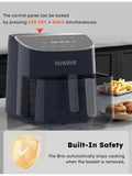 Nuwave Brio Plus 8 Qt Air Fryer, PFAS Free, New & Improved, Digital Touch Screen, Cool White Display, 50°F~400°F in Precise 5°, 5 Cook Functions, 100 Presets & 50 Memory, 3 Wattages 700, 1500, 1800 ANM Liquidation