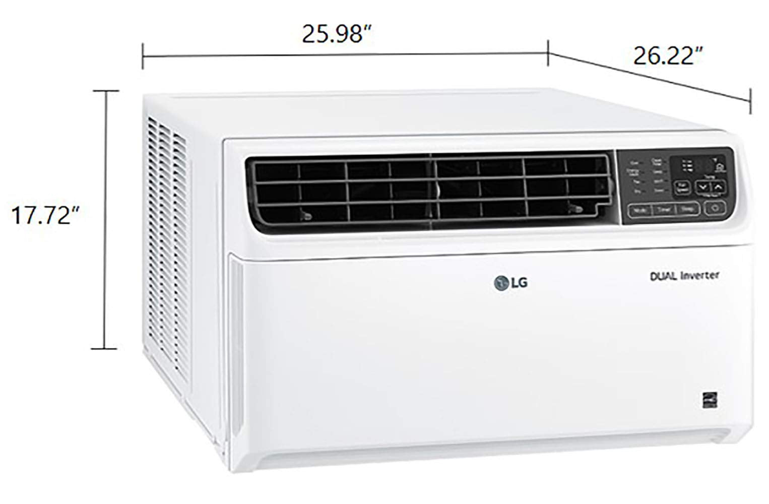 LG 18,000 BTU DUAL Inverter Smart Window Air Conditioner, 230V, Cools 1,000 Sq. Ft. for Bedroom, Living Room, Apartment, Ultra Quiet Operation, ENERGY STAR®, with LG ThinQ, Amazon Alexa & Hey Google ANM Liquidation