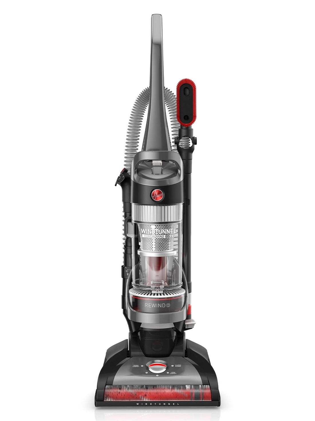 Hoover WindTunnel Cord Rewind Pro Bagless Upright Vacuum Cleaner, For Carpet and Hard Floors, UH71300V, Black, UH71300 ANM Liquidation