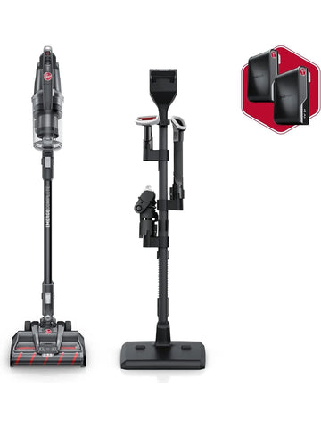 Hoover ONEPWR WindTunnel Emerge Complete Cordless Lightweight Stick Vacuum with All-Terrain Dual Brush Roll, 2 Batteries Included, BH53654VE, Black - ANM Liquidation