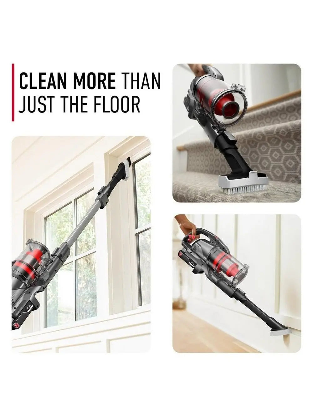 Hoover ONEPWR WindTunnel Emerge Pet Cordless Lightweight Stick Vacuum with All-Terrain Dual Brush Roll Nozzle, BH53602V, Silver