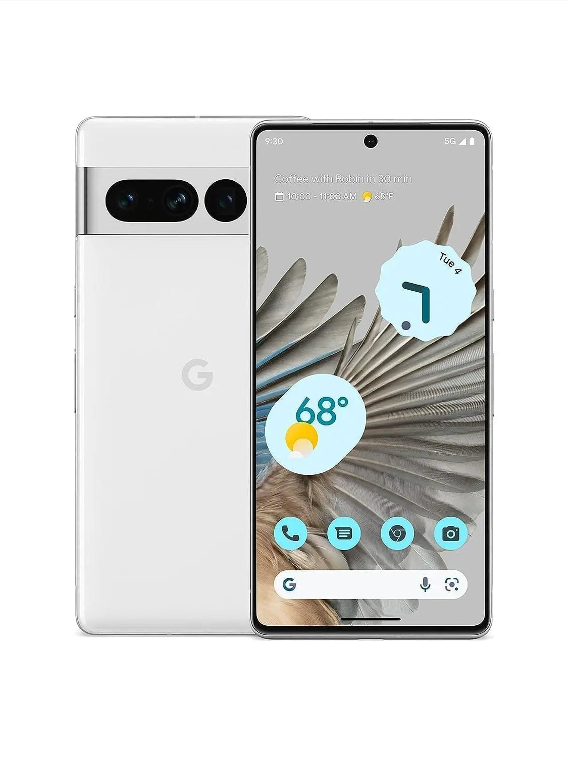 Google Pixel 7 Pro - 5G Android Phone - Unlocked Smartphone with Telephoto , Wide Angle Lens, and 24-Hour Battery - 128GB - Snow - ANM Liquidation