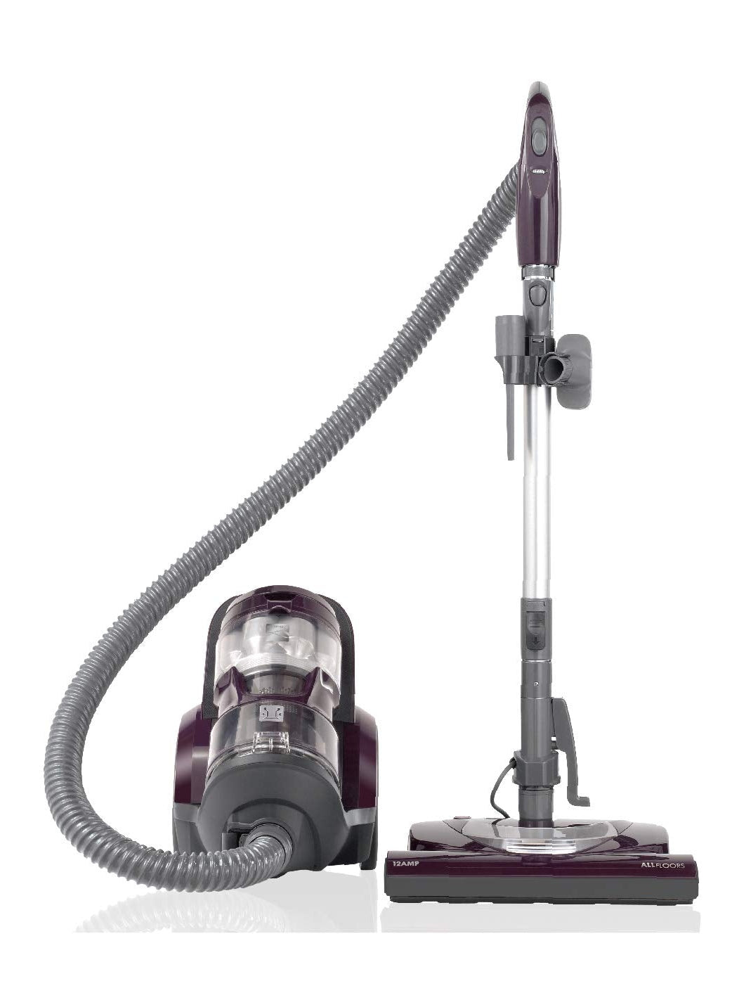 Kenmore Friendly Lightweight Bagless Compact Canister Vacuum with Pet Powermate, HEPA, Extended Telescoping Wand, Retractable Cord and 2 Cleaning Tools, Eggplant - ANM Liquidation