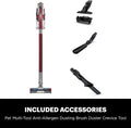 Shark IZ362H Anti-Allergen Cordless Pet Pro Lightweight Stick HEPA Vacuum with Self-Cleaning Brushroll, PowerFins, Crevice, Upholstery, Multi-Tool for Pet Hair, Flex, 40 min runtime, Red, .34-Quart - ANM Liquidation