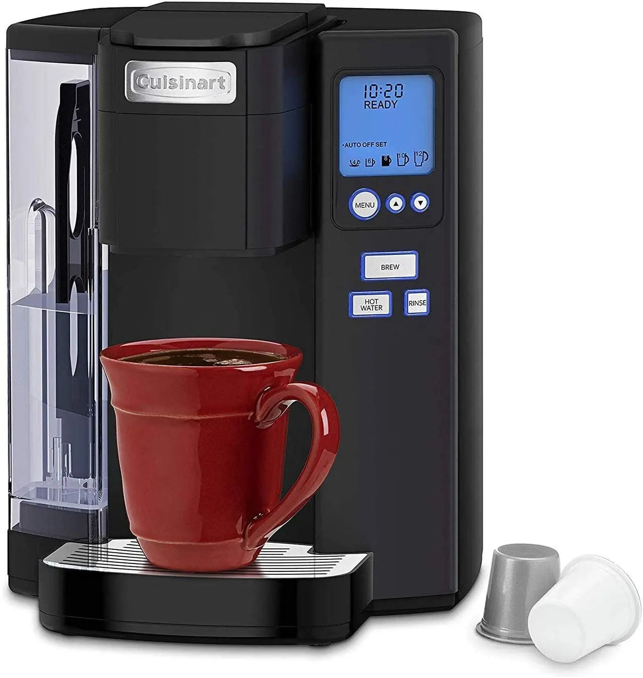 Cuisinart Coffee Maker, Single Serve 72-Ounce Reservoir Coffee Machine, Programmable Brewing & Hot Water Dispenser, Stainless Steel, SS-10P1,Silver - ANM Liquidation