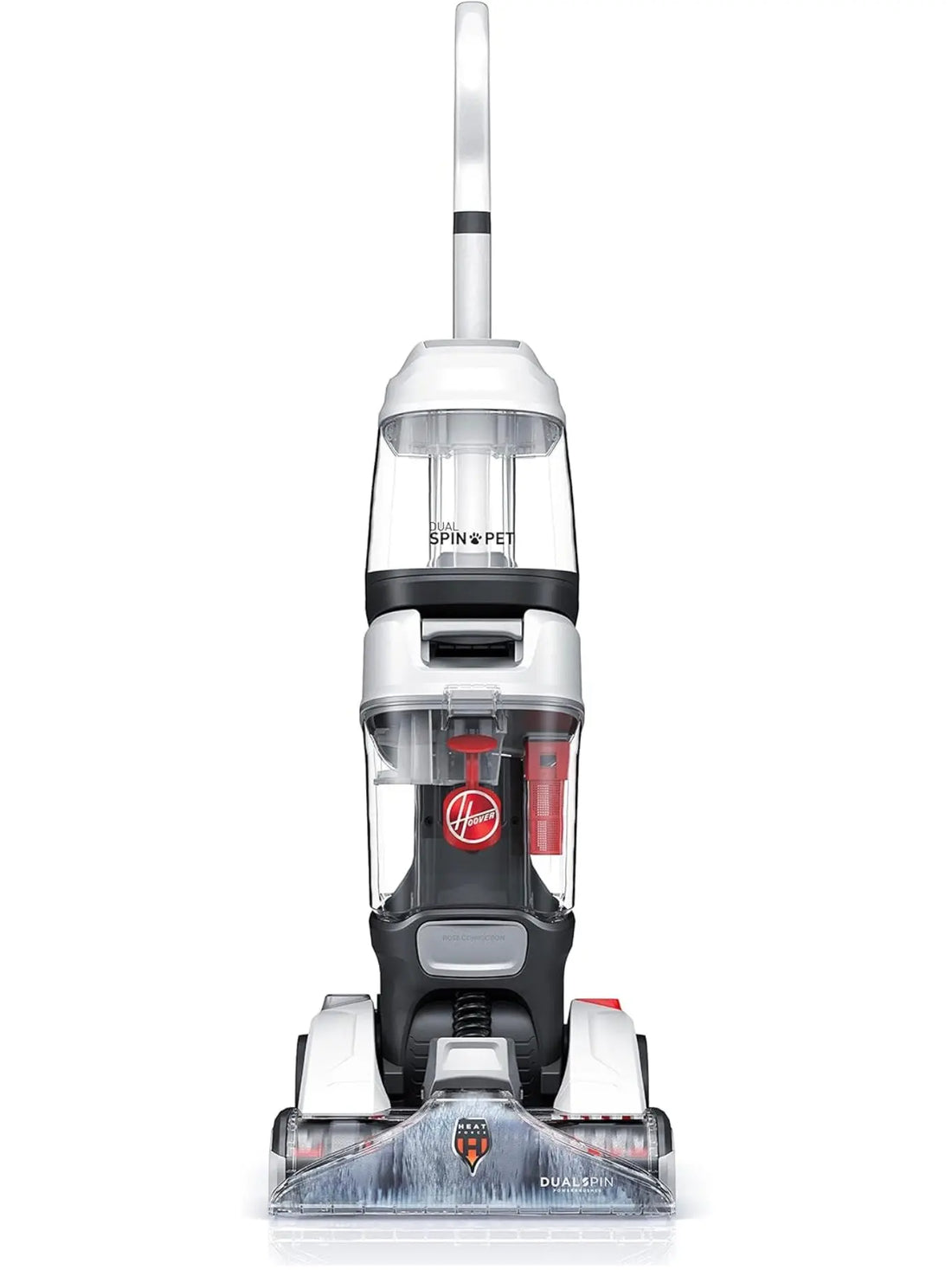 Hoover Dual Spin Pet Plus Carpet Cleaner Machine with Storage Mat, Upright Shampooer, Carpet Deodorizer and Pet Stain Remover, FH54050V, White //portable hose cleaner not included - ANM Liquidation