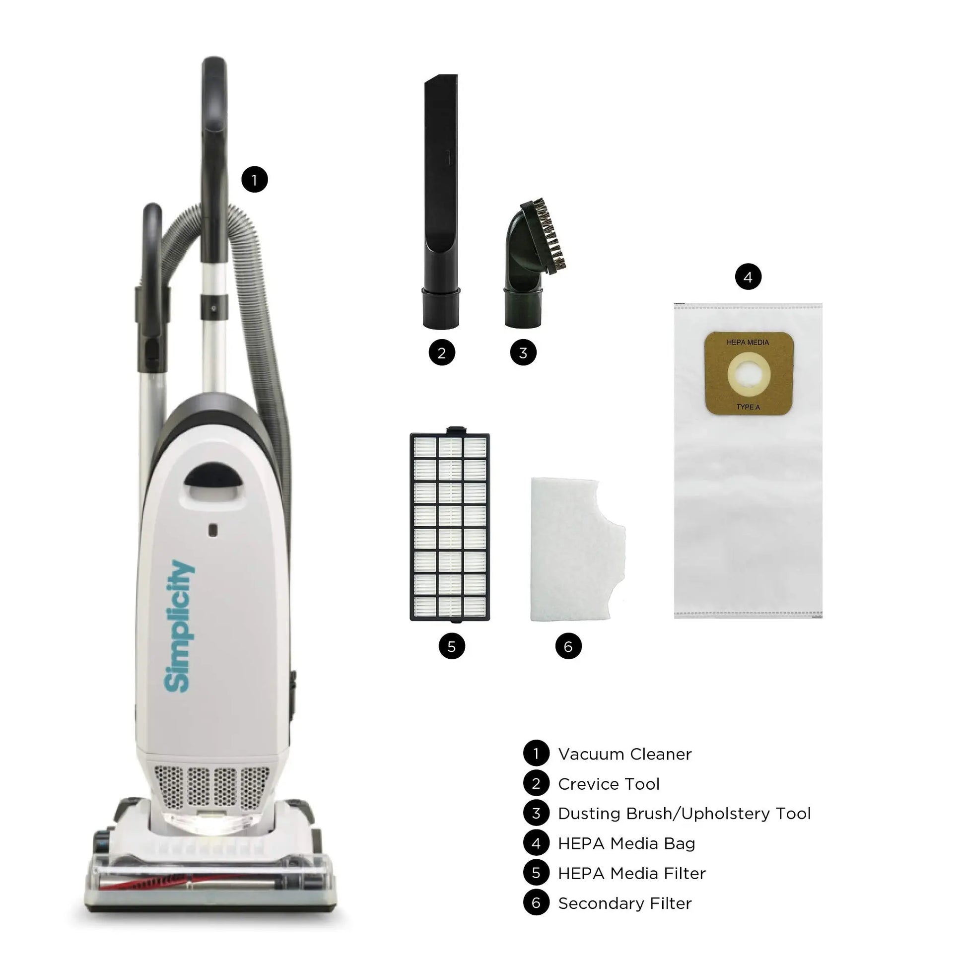 Simplicity Vacuums Allergy Bagged Vacuum Cleaner for Carpet and Hardwood, Multi Surface Upright Vacuum Cleaner with Certified HEPA Vacuum, Pet Vacuum, S20EZM - ANM Liquidation