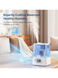 LEVOIT Humidifiers for Bedroom Large Room Home, 6L Cool Mist Top Fill Essential Oil Diffuser for Baby & Plants, Smart App & Voice Control, Rapid Humidification & Auto Mode - Quiet Sleep Mode, Gray