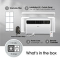 LG 18,000 BTU DUAL Inverter Smart Window Air Conditioner, 230V, Cools 1,000 Sq. Ft. for Bedroom, Living Room, Apartment, Ultra Quiet Operation, ENERGY STAR®, with LG ThinQ, Amazon Alexa & Hey Google ANM Liquidation