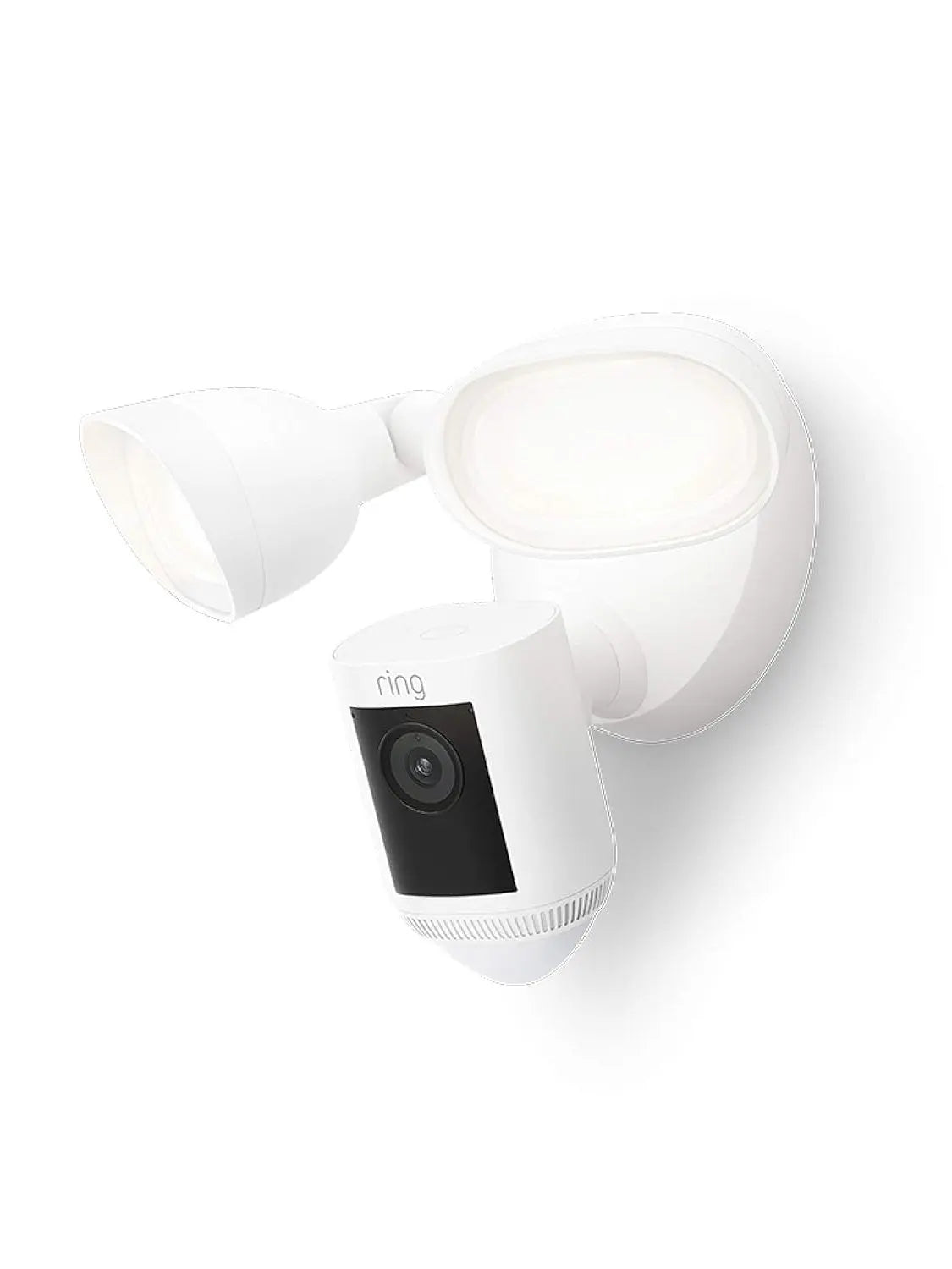 Ring Floodlight Cam Wired Pro with Bird’s Eye View and 3D Motion Detection, White