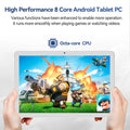 2024 Newest 2 in 1 Tablet 128GB Storage+1TB Expand 10 inch Tablets, 2.4G&5G WIFI Tablet PC, Android 12 Tablet with Keyboard, Octa Core HD Touchscreen 13MP Dual Camera GMS Tablet with Case Mouse (Gray) - ANM Liquidation