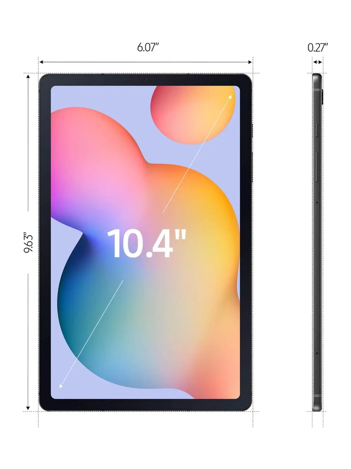 SAMSUNG Galaxy Tab S6 Lite 2024 10.4" 64GB WiFi Android Tablet w/ S Pen Included, Gaming Ready, Long Battery Life, Slim Metal Design, DeX, AKG Dual Speakers, US Version,Oxford Gray,Amazon Exclusive