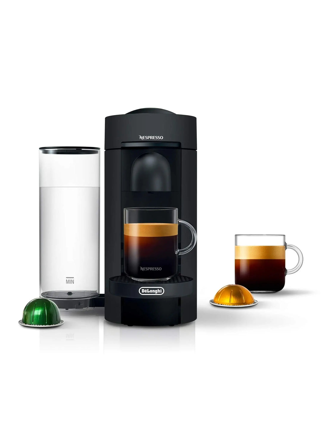 Nespresso Vertuo Plus Deluxe Coffee and Espresso Maker by De'Longhi, Matte Black - ANM Liquidation