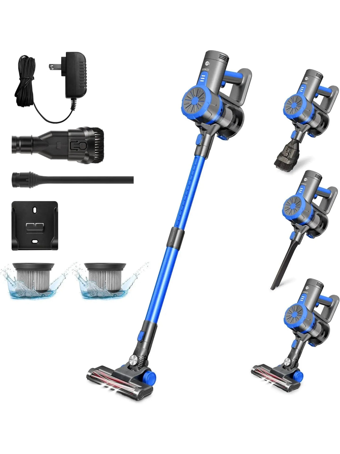 Cordless Stick Vacuum Cleaner, 45 Minutes Run-Time, 4 in 1 Lightweight Stick Vacuum 200W, 3 Power Modes, HEPA Filter for Hardwood Floors, Carpet, Pet Hair, Car (E20 Pro) - ANM Liquidation