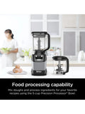 Ninja AMZ493BRN Compact Kitchen System, 1200W, 3 Functions for Smoothies, Dough & Frozen Drinks with Auto-IQ, 72-oz.* Blender Pitcher, 40-oz. Processor Bowl & 18-oz. Single-Serve Cup, Grey