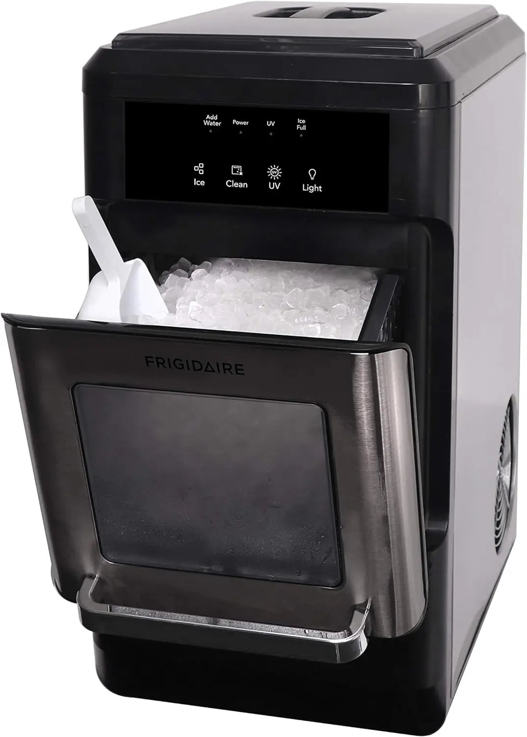 Frigidaire EFIC235-AMZ Countertop Crunchy Chewable Nugget Ice Maker, 44lbs per day, Self Cleaning Function - ANM Liquidation