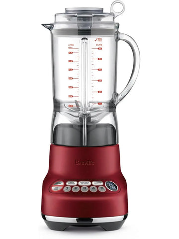 Breville the Fresh & Furious Red Velvet 50 oz Food Blender, 1100 Watts, 5 Speed Settings, Includes Accessories - ANM Liquidation