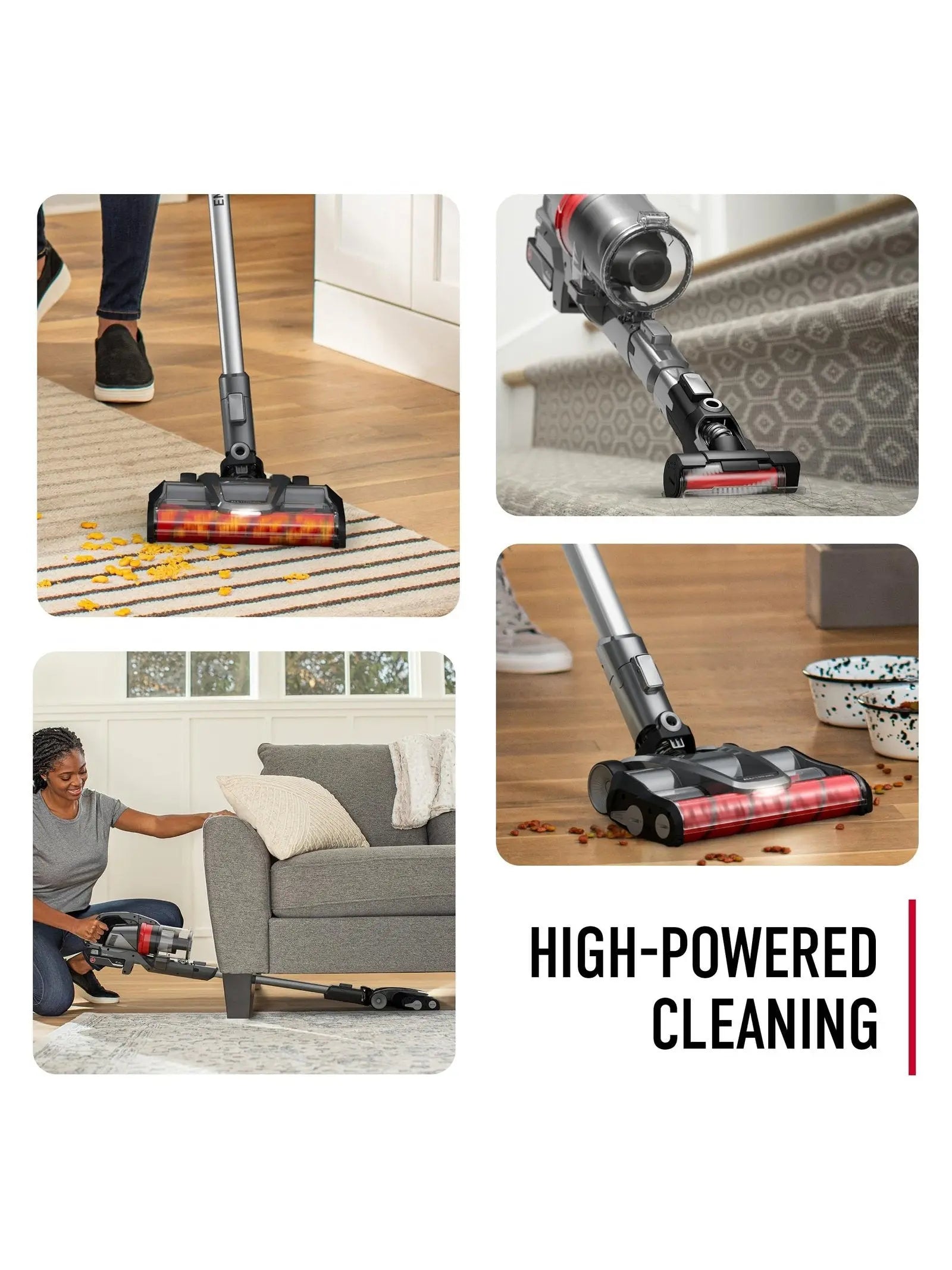 Hoover ONEPWR WindTunnel Emerge Pet Cordless Lightweight Stick Vacuum with All-Terrain Dual Brush Roll Nozzle, BH53602V, Silver