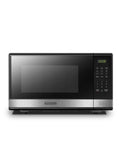 BLACK+DECKER Digital Microwave Oven with Turntable Push-Button Door, Child Safety Lock, Stainless Steel, 0.9 Cu Ft