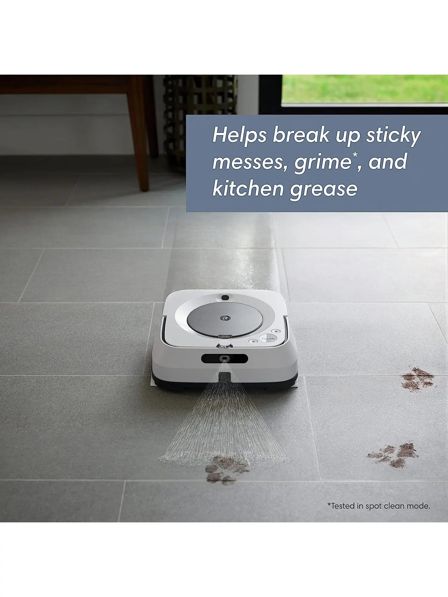 iRobot Braava Jet M6 6110 Ultimate Robot Mop- Wi-Fi Connected, Precision Jet Spray, Smart Mapping, Works with Alexa, Ideal for Multiple Rooms, Recharges and Resumes, White, Braava M6