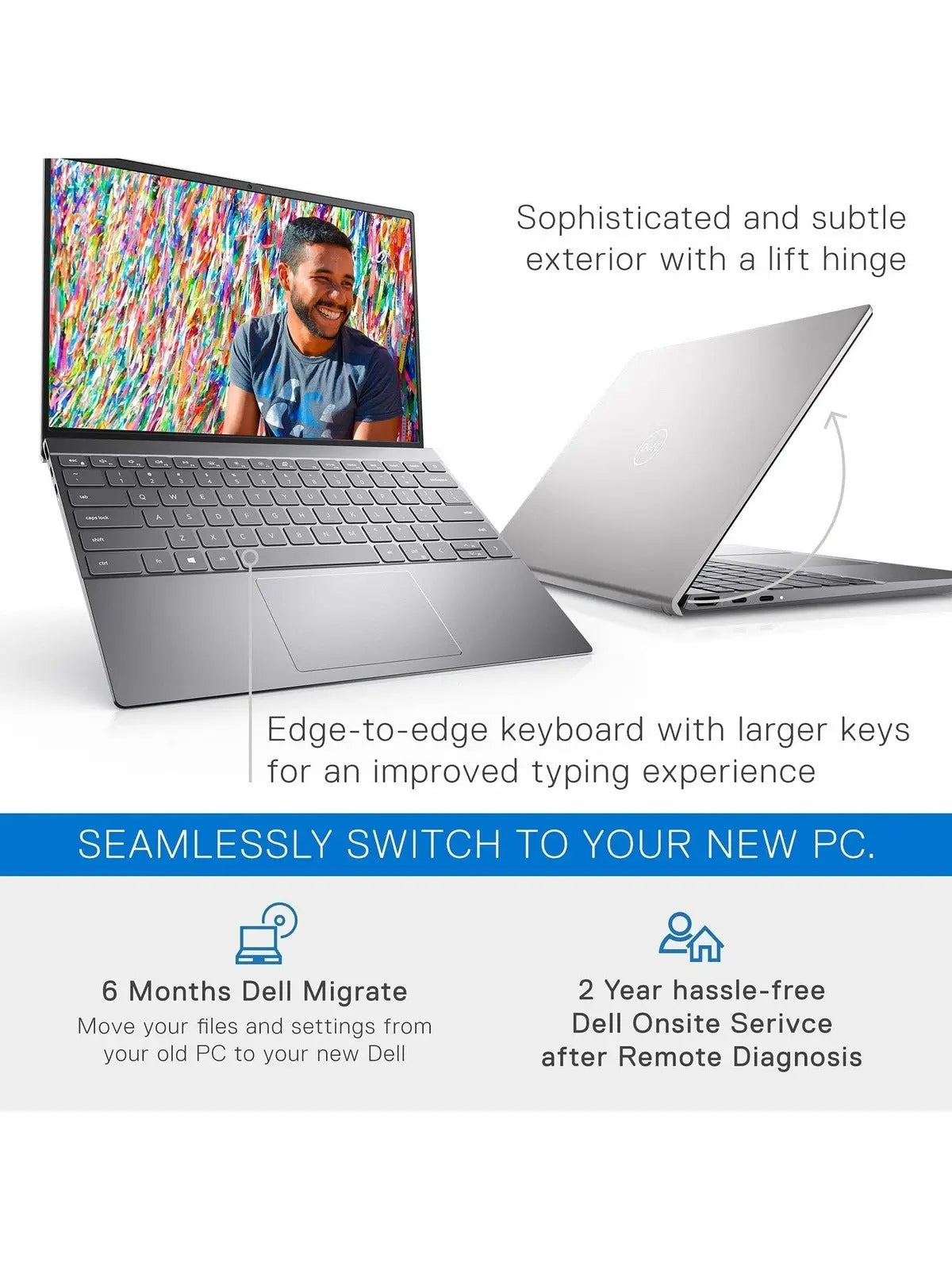 Dell Inspiron 13 5310, 13.3 inch QHD Non-Touch Laptop - Intel Core i7-11390H, 16GB LPDDR4x RAM, 512GB SSD, NVIDIA GeForce MX450 with 2GB GDDR6, Windows 11 Home - Platinum Silver Latest Model